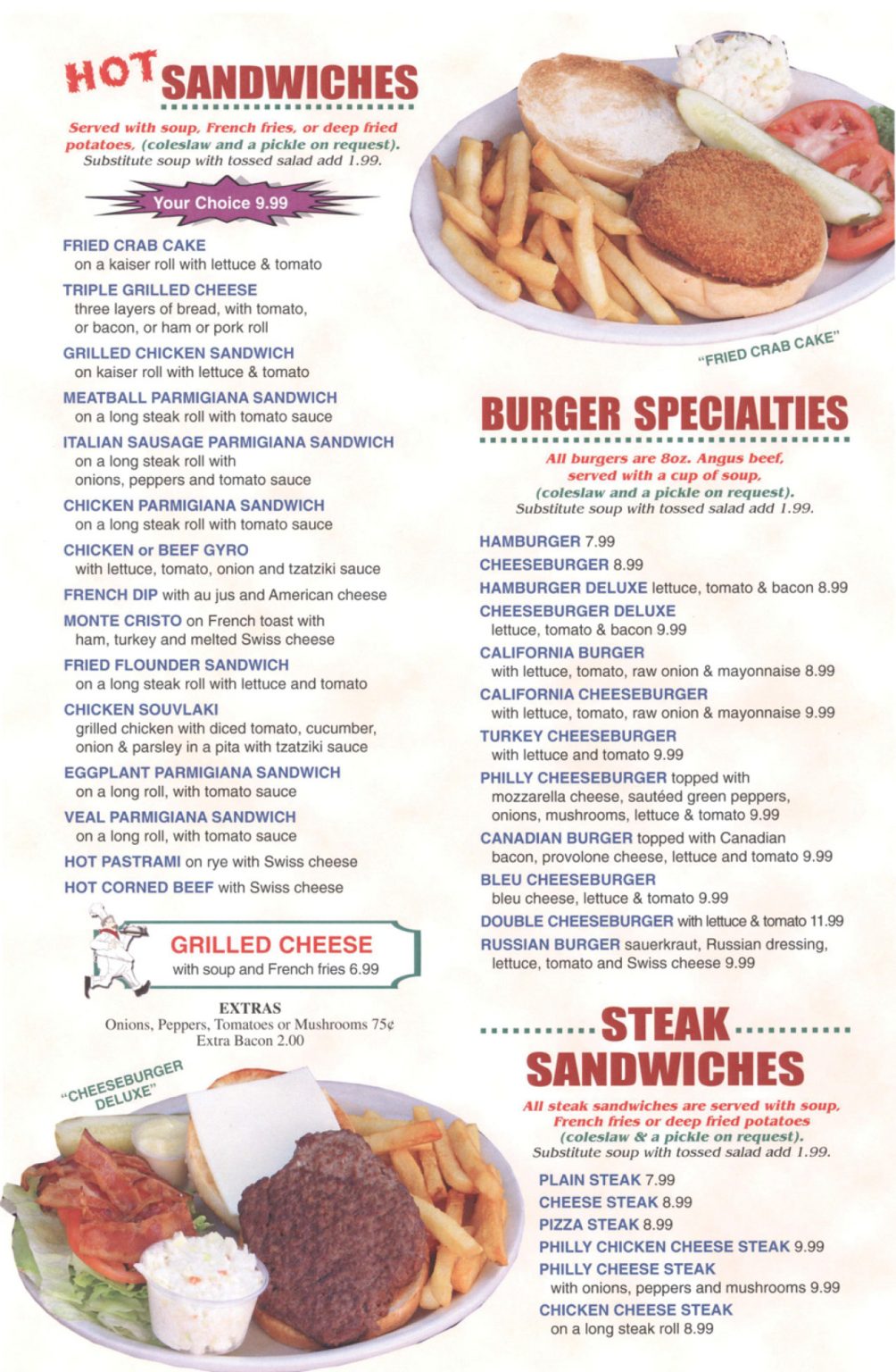 Our Menu Brothers Diner