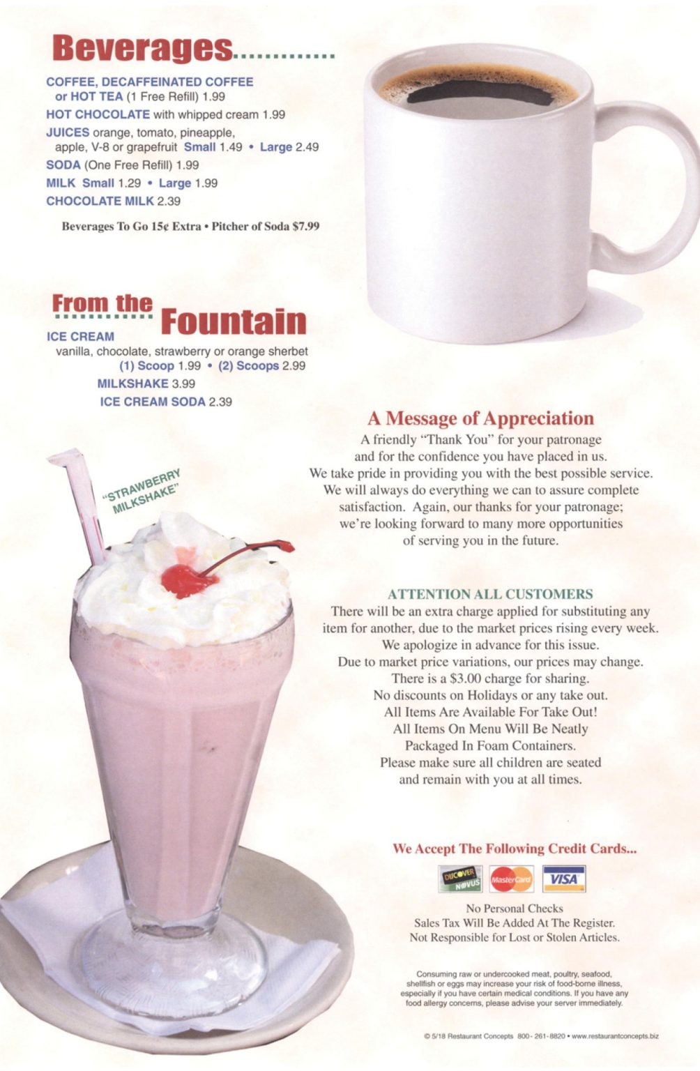 Our Menu Brothers Diner