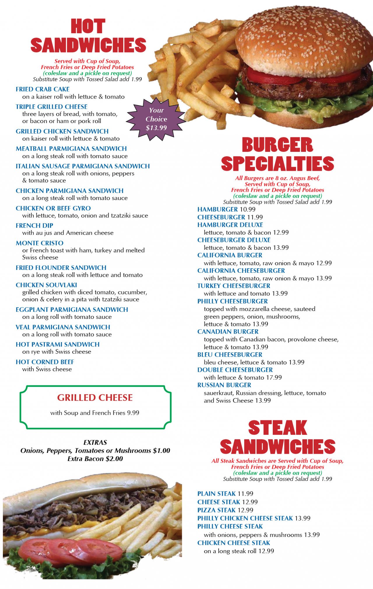 Our Menu Brothers Diner