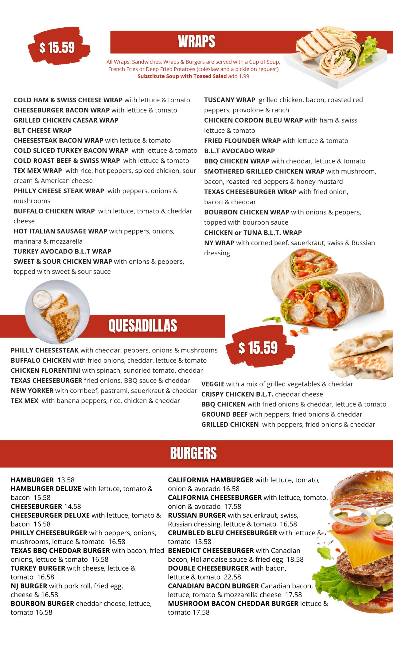 Our Menu Brothers Diner